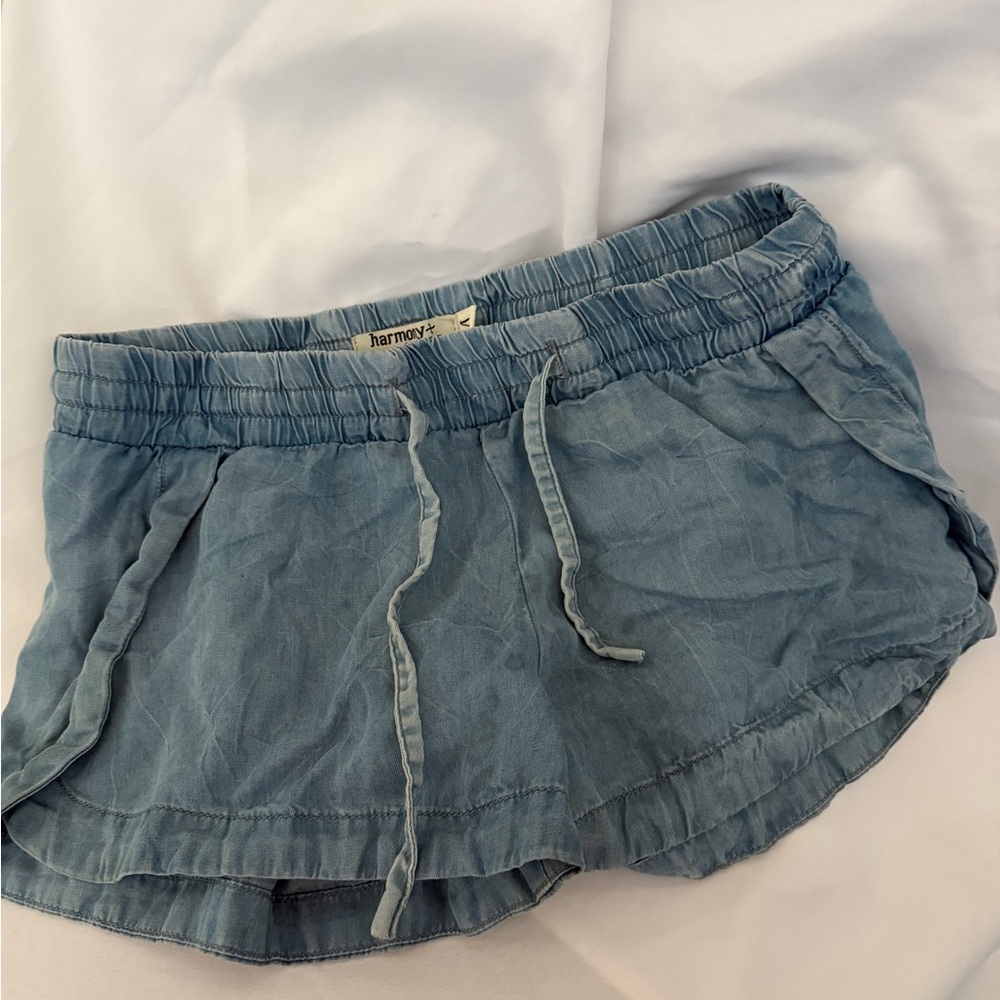 HARMONY and HAVOC Light Blue Women's 100%Tencel super soft denim Shorts
